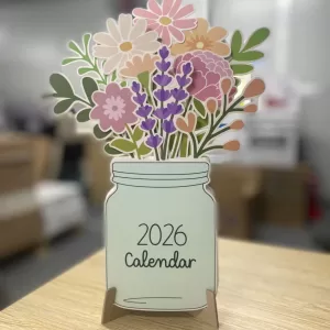 Bộ Lịch Hình Hoa 2026 Có Lịch Âm - Thiết Kế Độc Đáo